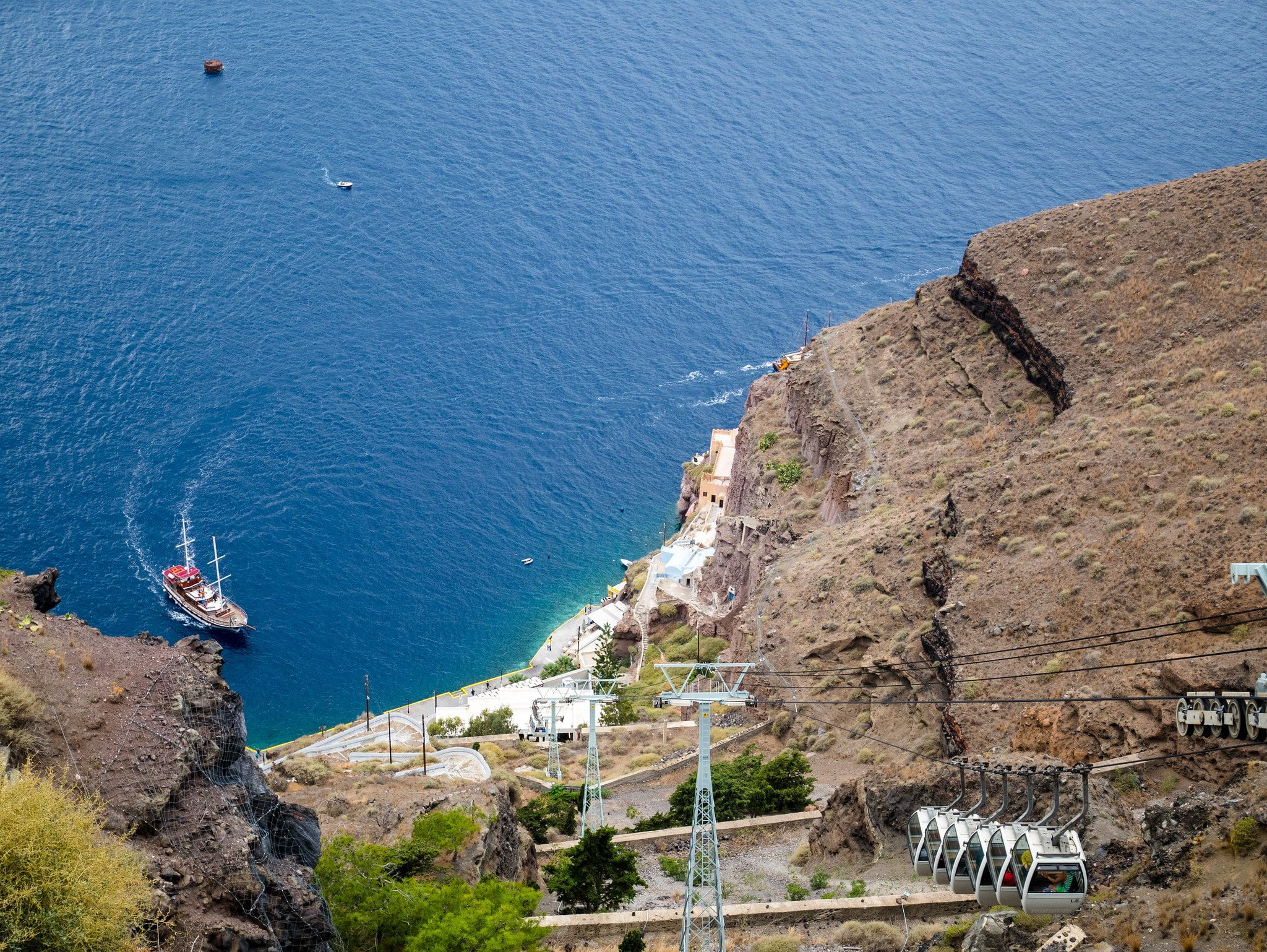 Cable Car Santorini - honeymoon in santorini blog