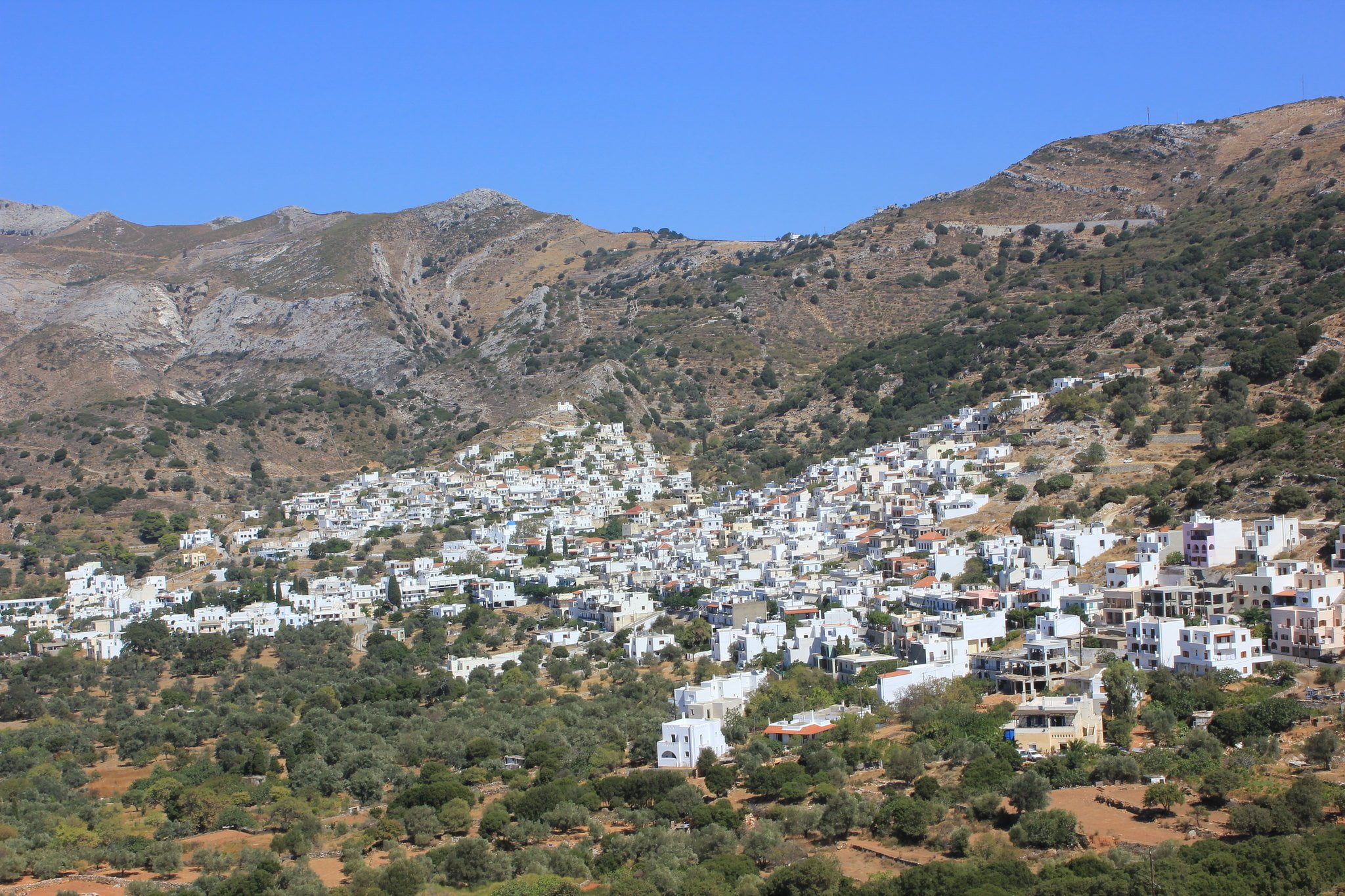 Floti village on naxos island in greece