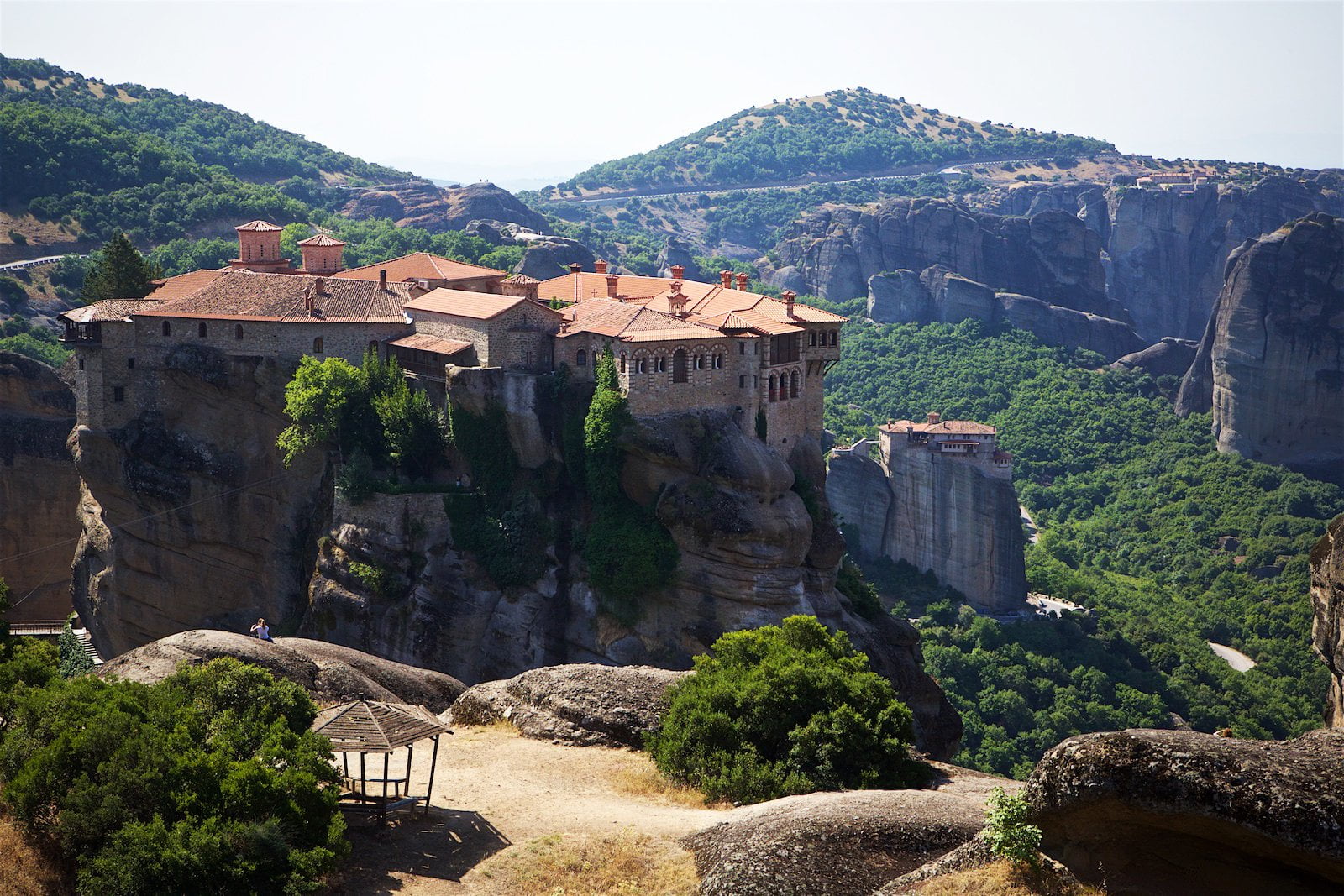Cycling in Meteora with family