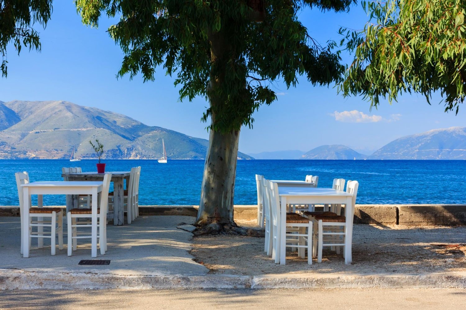 greek tavern sea view