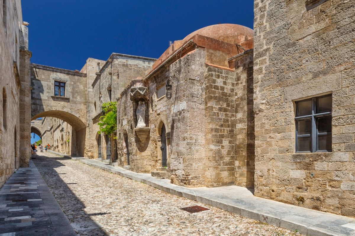 When the knights from around Europe occupied Rhodes, Greece, in the middle ages, they stayed at inns and lodges on this historic street known as the Street of Knights.