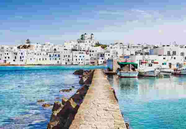 Beautiful Naousa village, Paros island, Cyclades, Greece Paros_naoussa_feature