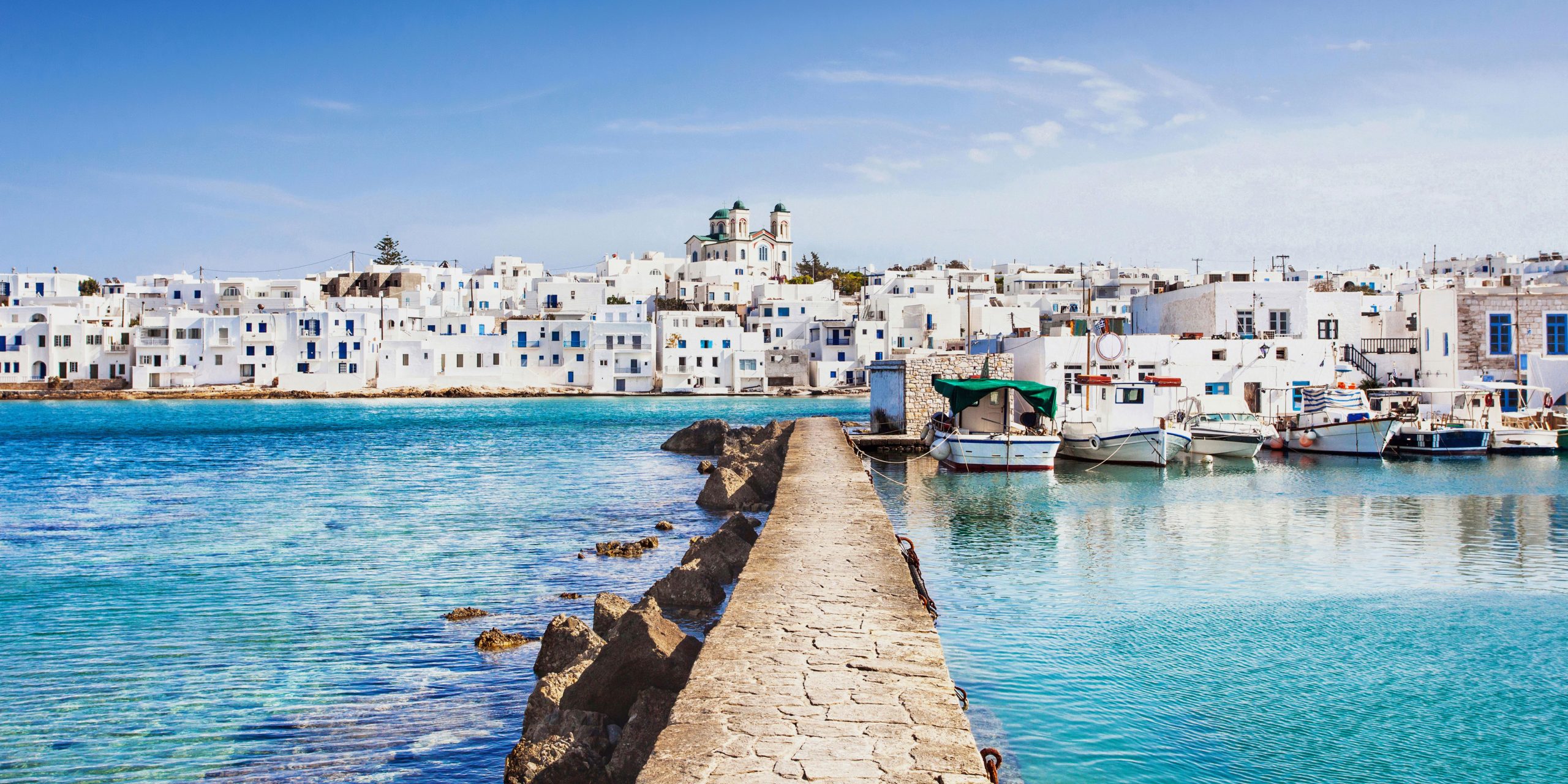 Beautiful Naousa village, Paros island, Cyclades, Greece
