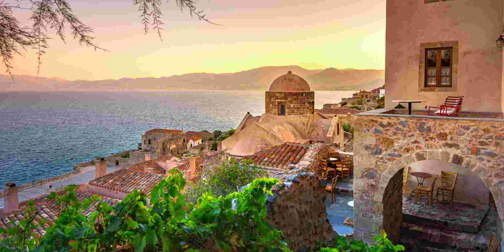 The medieval monemvasia_castle and fortresses in the peloponnese_feature