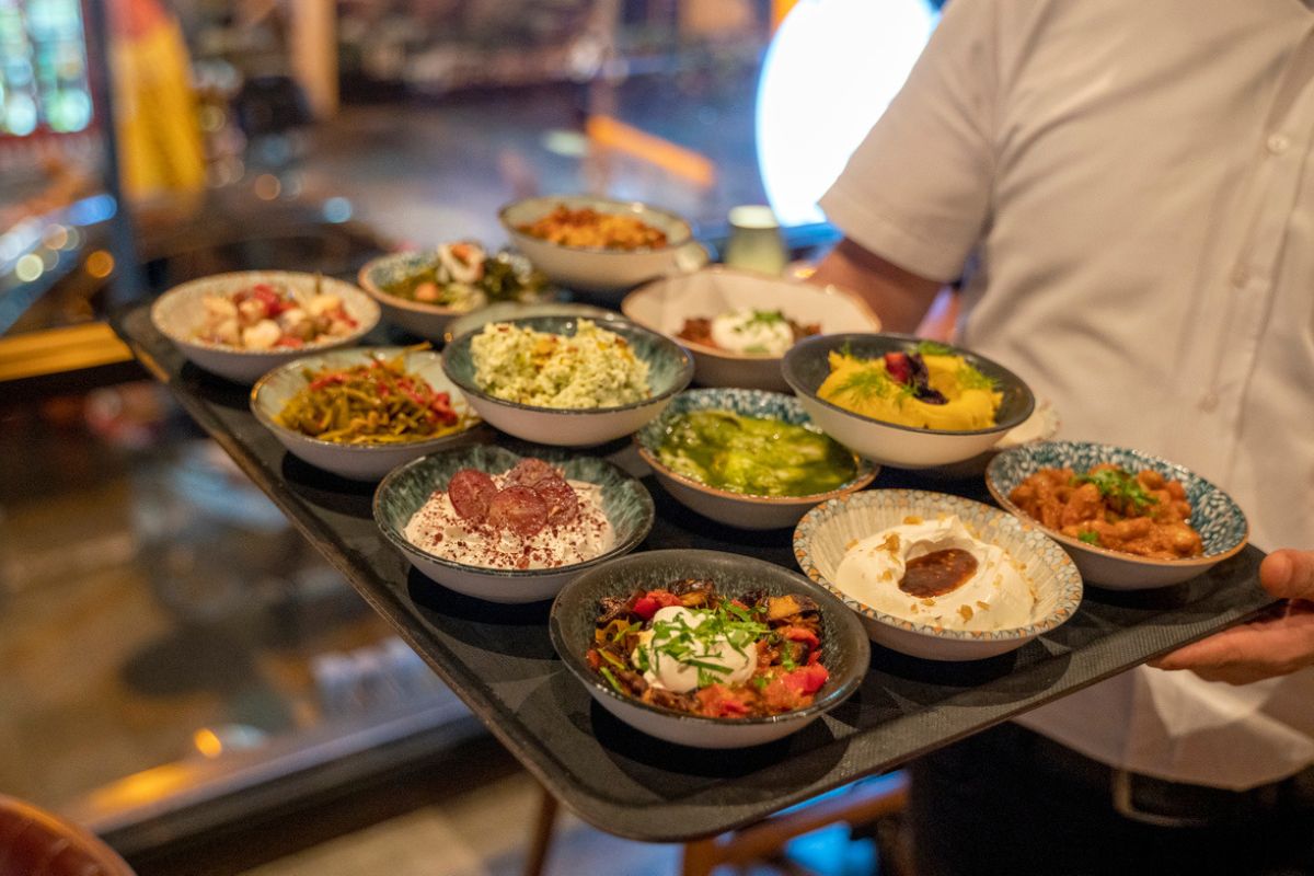 various raki appetizers, ready to eat