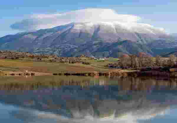 Distant view of Mount Olympus, the highest mountain of Greece and home of the ancient Greek gods mount olympus_feature