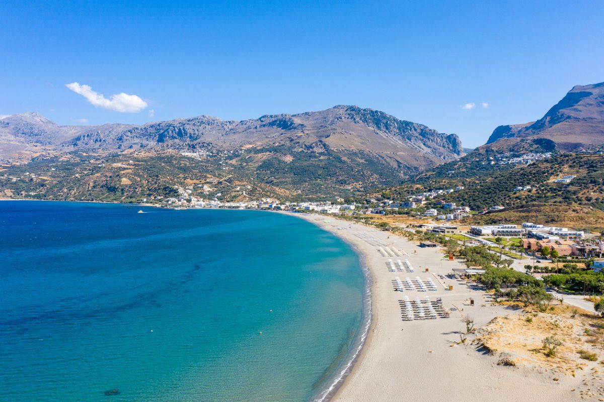 Plakias is a coastal village in south Rethymnon in Crete with a long sandy beach
