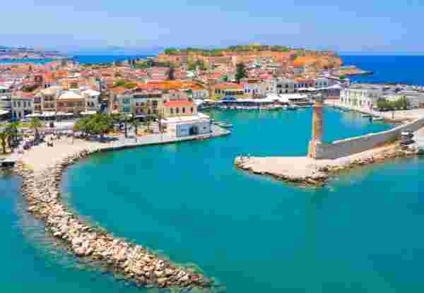 Old Venetian harbor of Rethimno, Crete, Greece Rethymno_feature