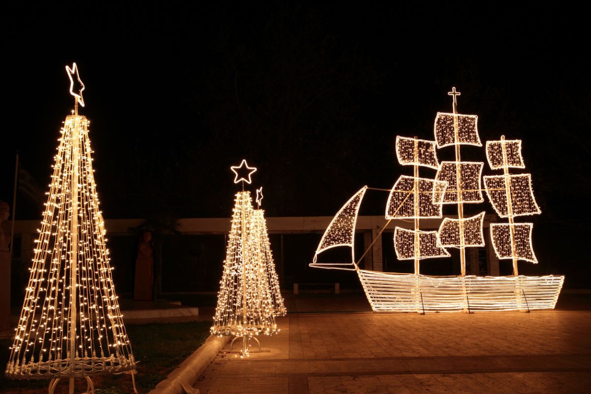 In the Greek tradition ( especially in the islands ) it is common to ornament a ship instead of a tree for Christmas