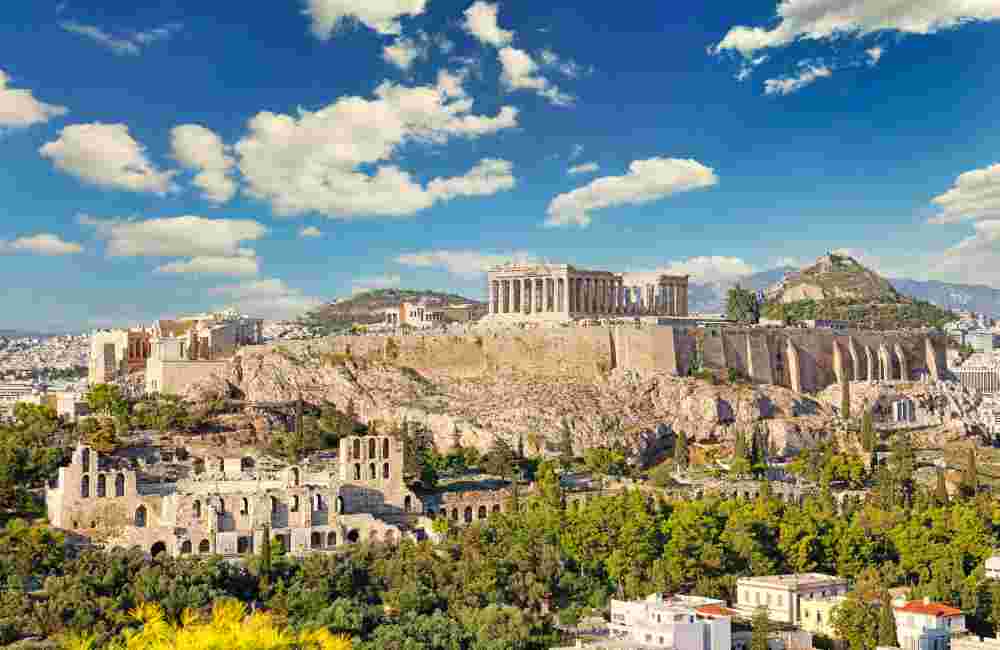 The Parthenon (447 B.C.) on the Athenian Acropolis, Greece