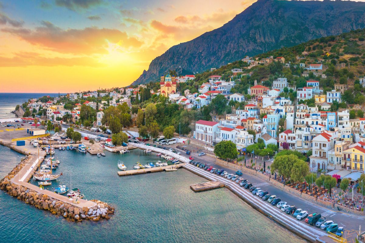 Agios Kirikos village is the capital of Ikaria island, Greece.