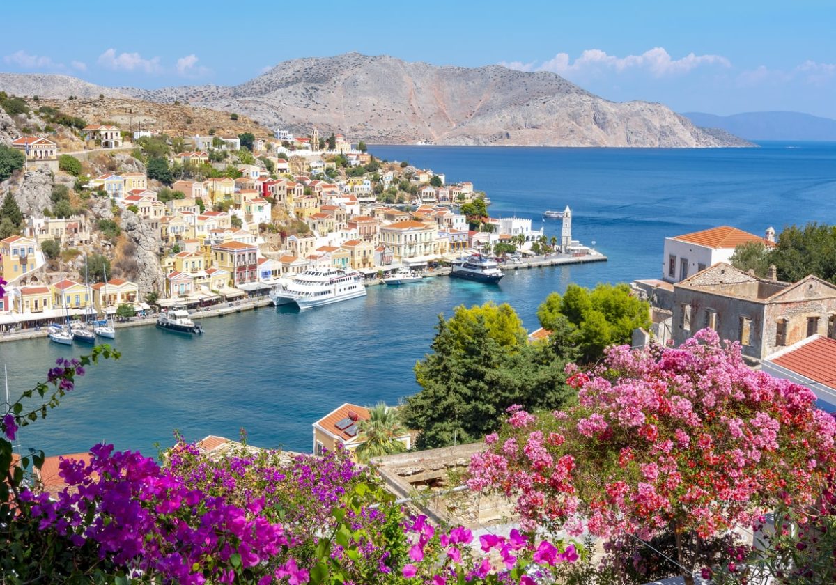 Symi town cityscape, Dodecanese islands