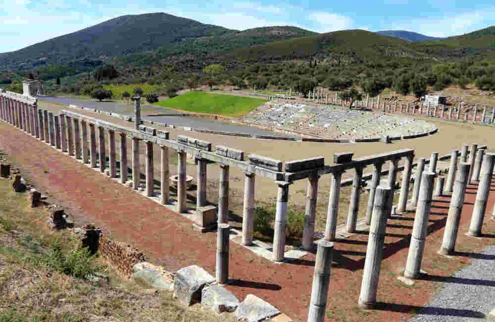ruins in Ancient city of Messina, Messinia, Peloponnes, Greece