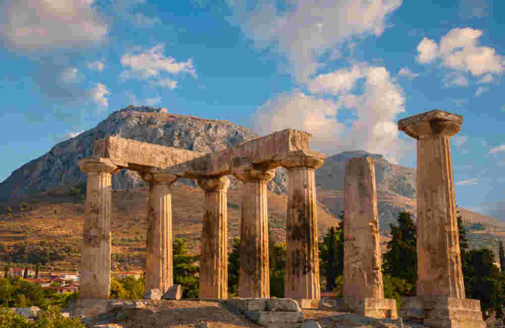 Ruins of Appollo temple in Corinth