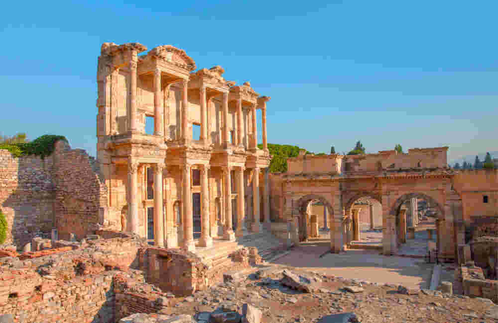 Library of Celsus in the ancient city of Ephesus