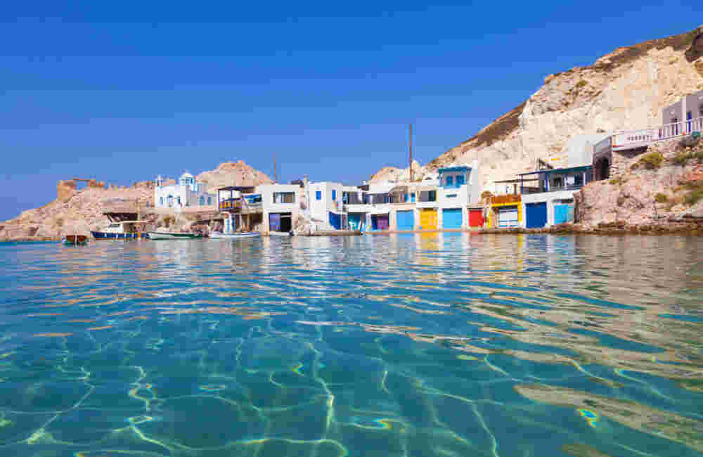 Fyropotamos bay in Milos, Greece