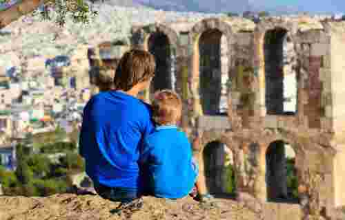 Acropolis in Athens with kids
