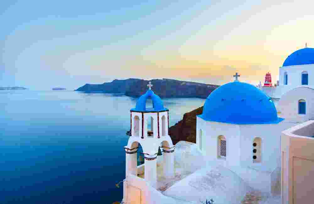 Church in Oia on Santorini island, Greece
