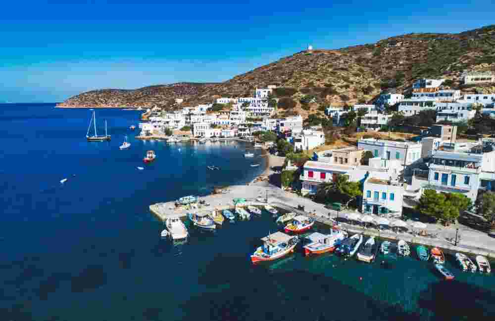 Katapola vilage, Amorgos island, Cyclades, Aegean, Greece