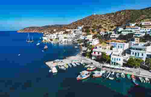 Katapola vilage, Amorgos island, Cyclades, Aegean, Greece