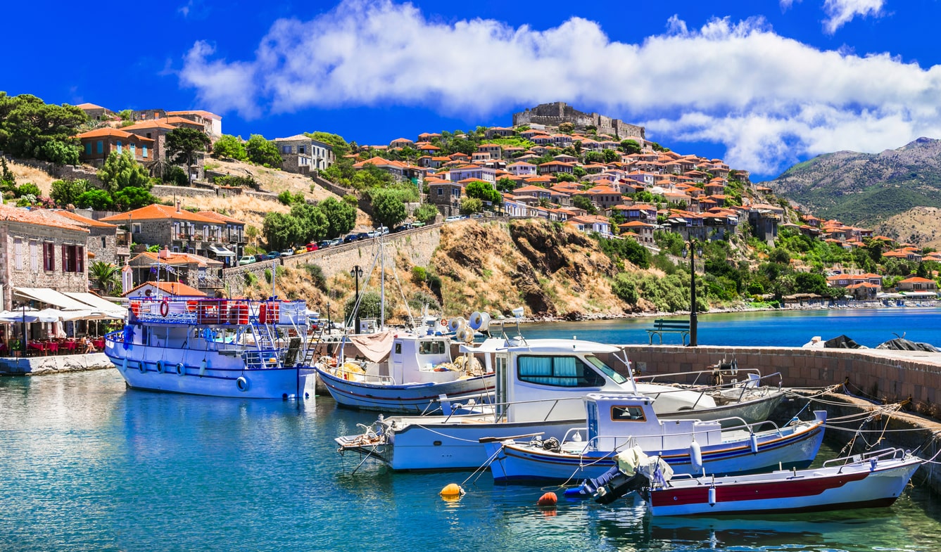 Molyvos (Mythimna) village lesvos greece