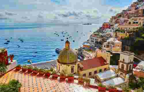 Positano, Mediterranean village on Amalfi Coast, Italy