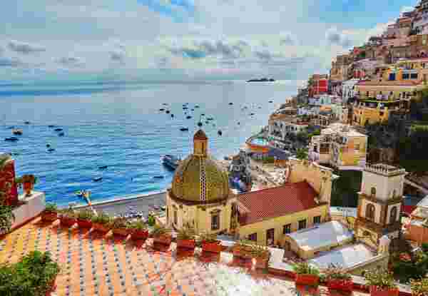 Positano, Mediterranean village on Amalfi Coast, Italy