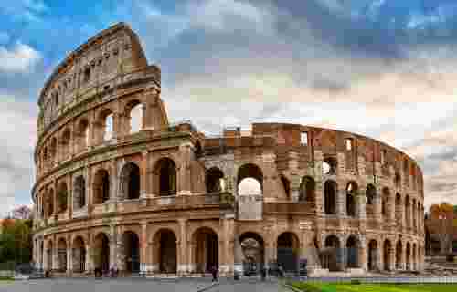Colosseum (Coliseum) is one of main travel attraction of Rome in Italy.