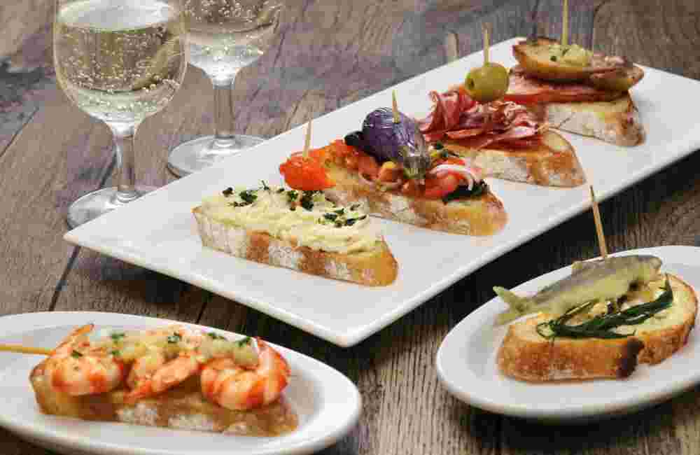 variety of spanish pinchos( italian cicchetti )