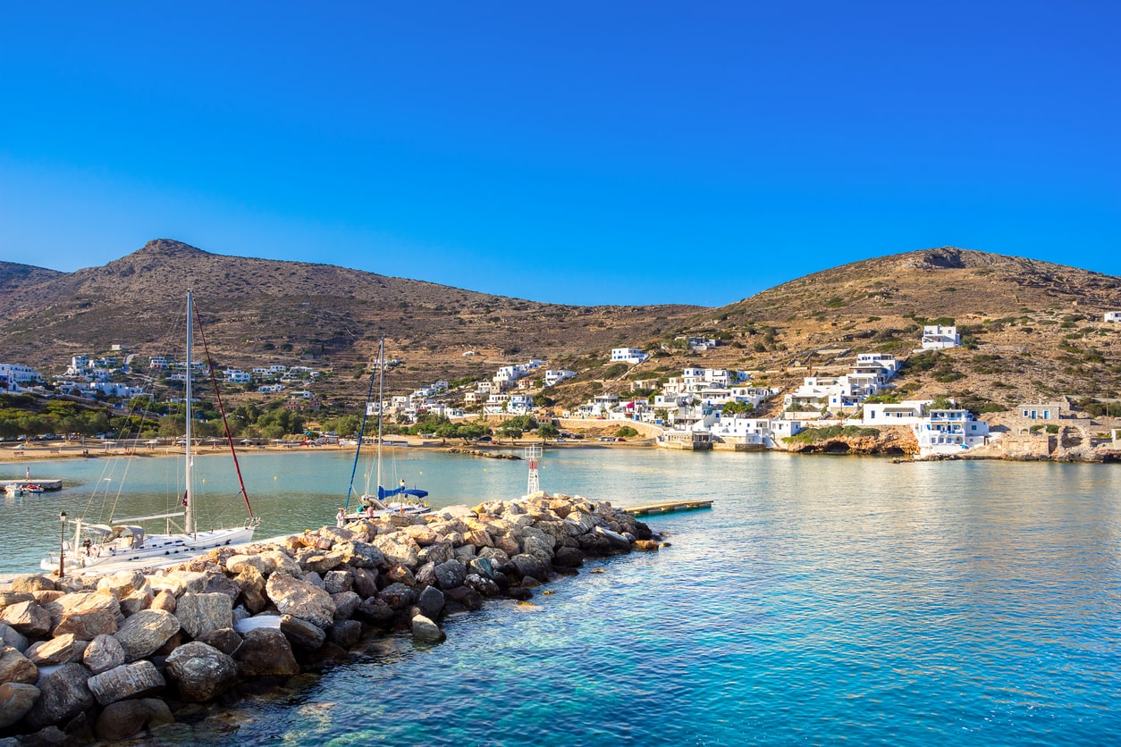 harbor of Sikinos island, Greece