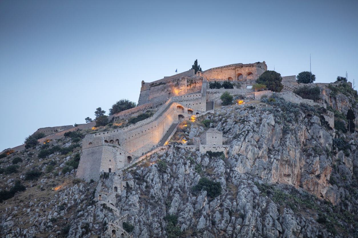 Palamidi Fortress, Old Town of Nafplio, Argolis, The Peloponnese, Greece
