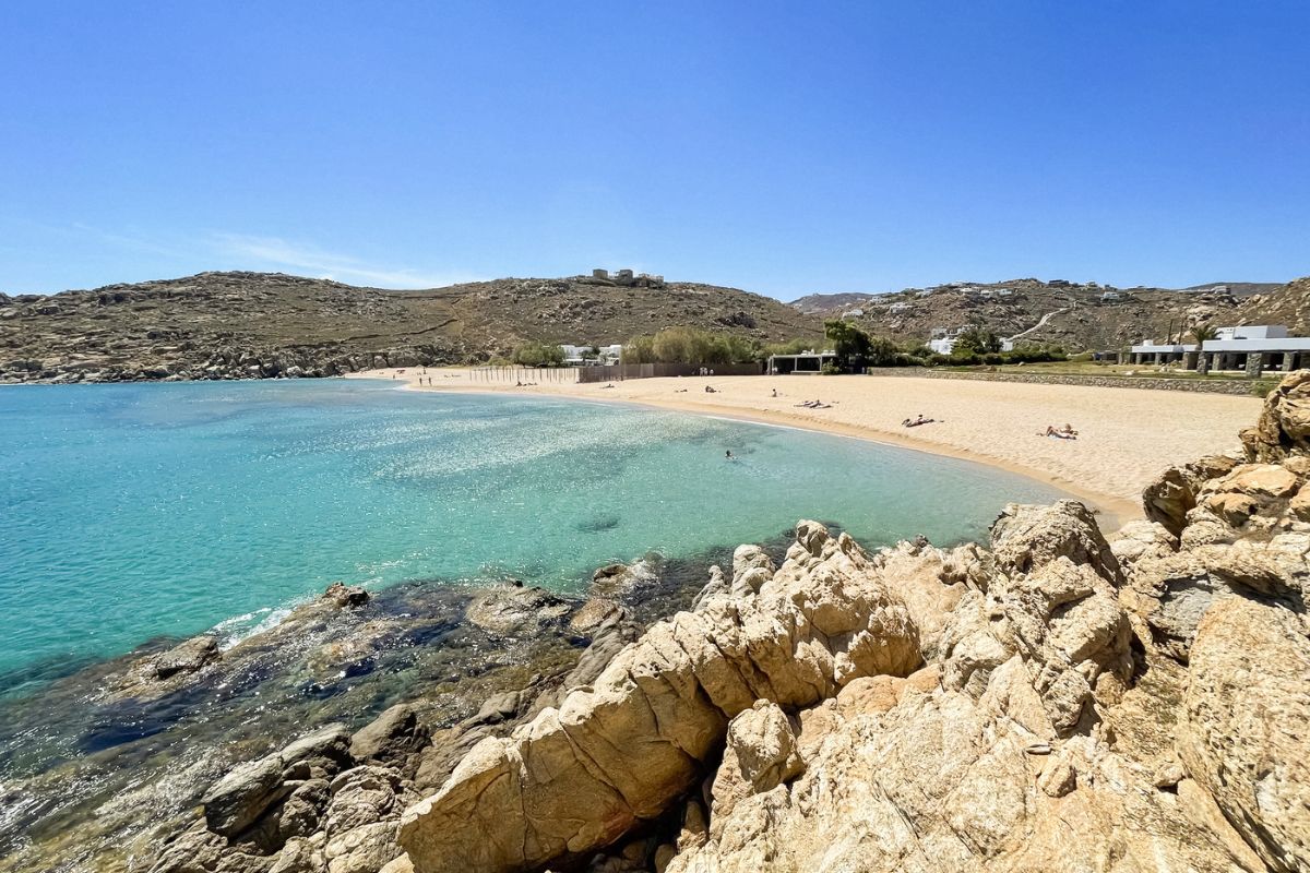 Agrari beach, Mykonos island, Cyclades, Greece.