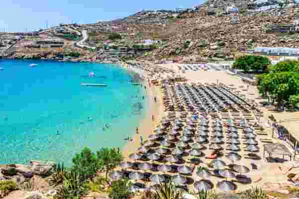 Famous Paradise Beach - Mykonos, Greece Super Paradise Beach Mykonos