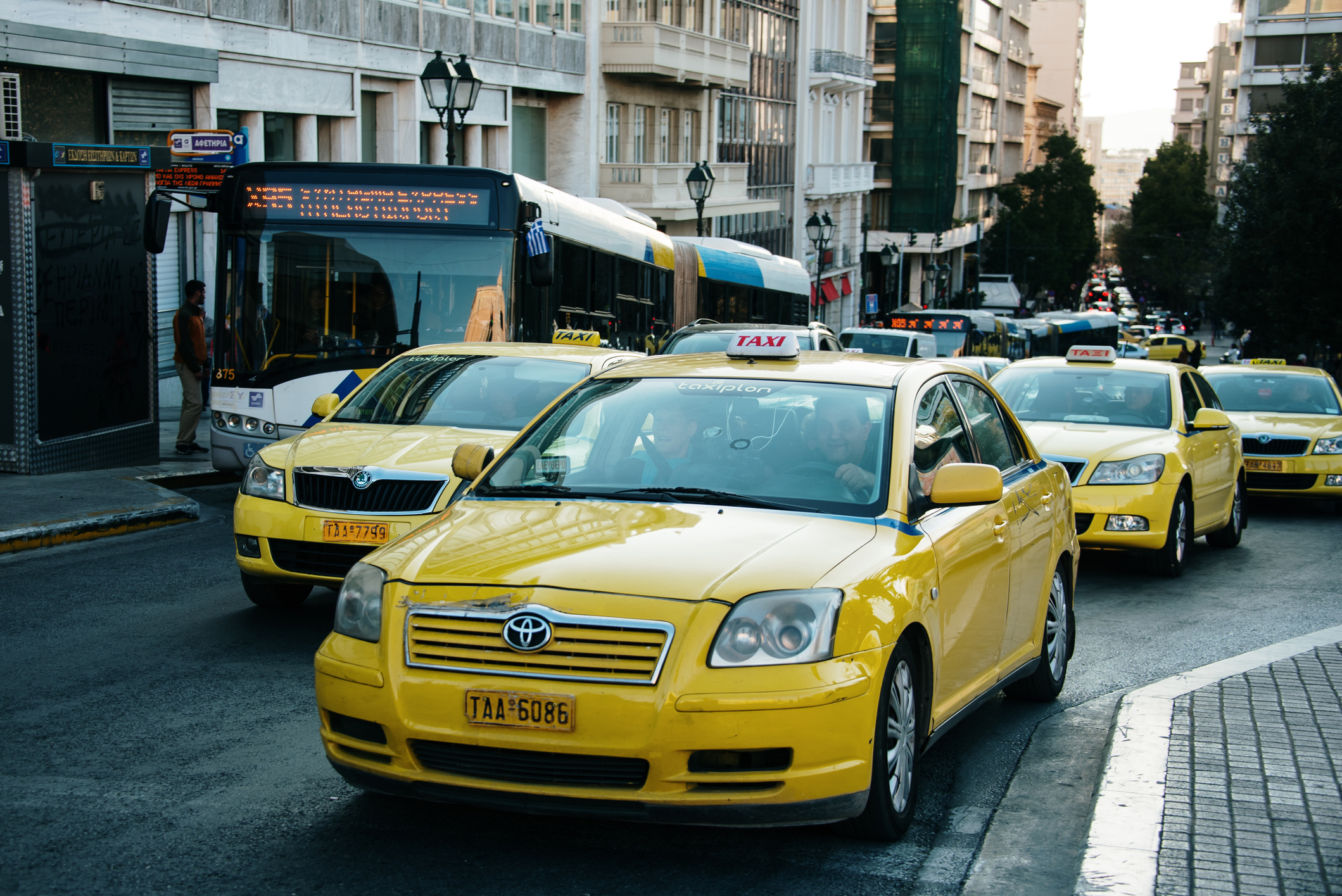 taxi car in greece
