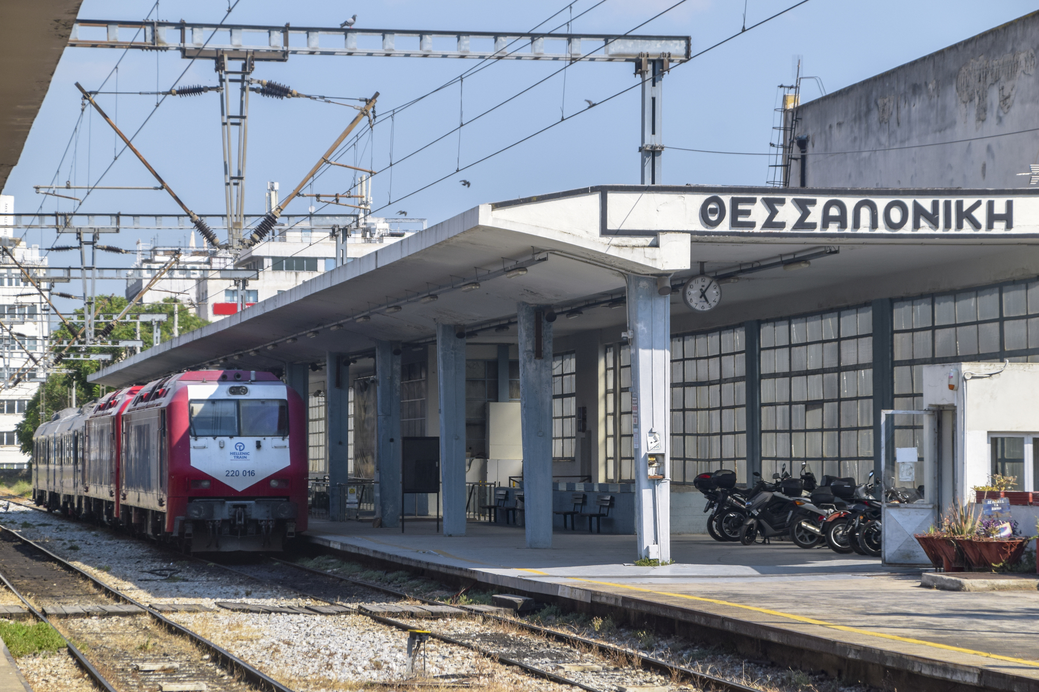 Train in Thessaloniki, greece