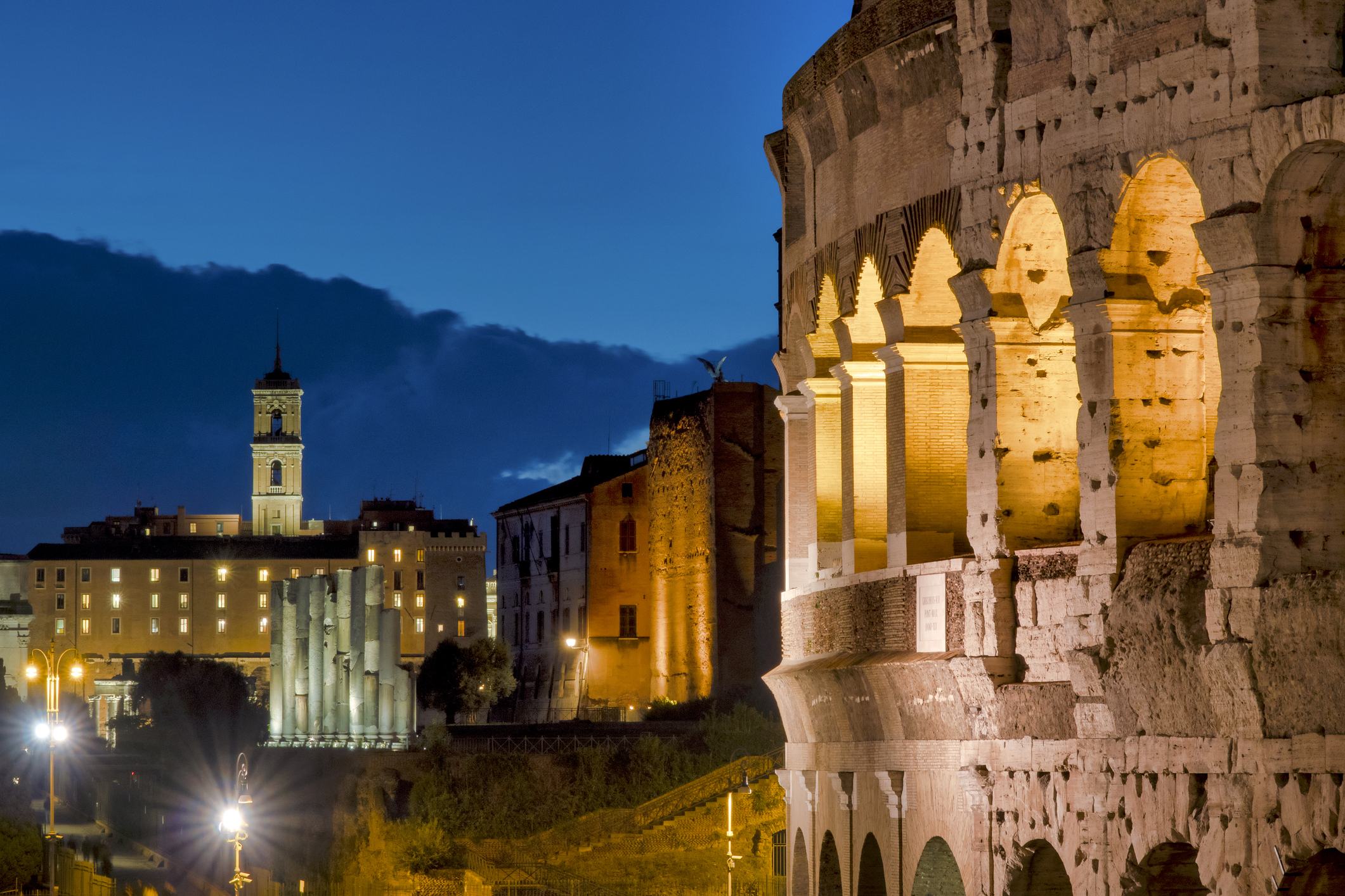 View of the Colosseum and the Campidoglio, Rome, Italy