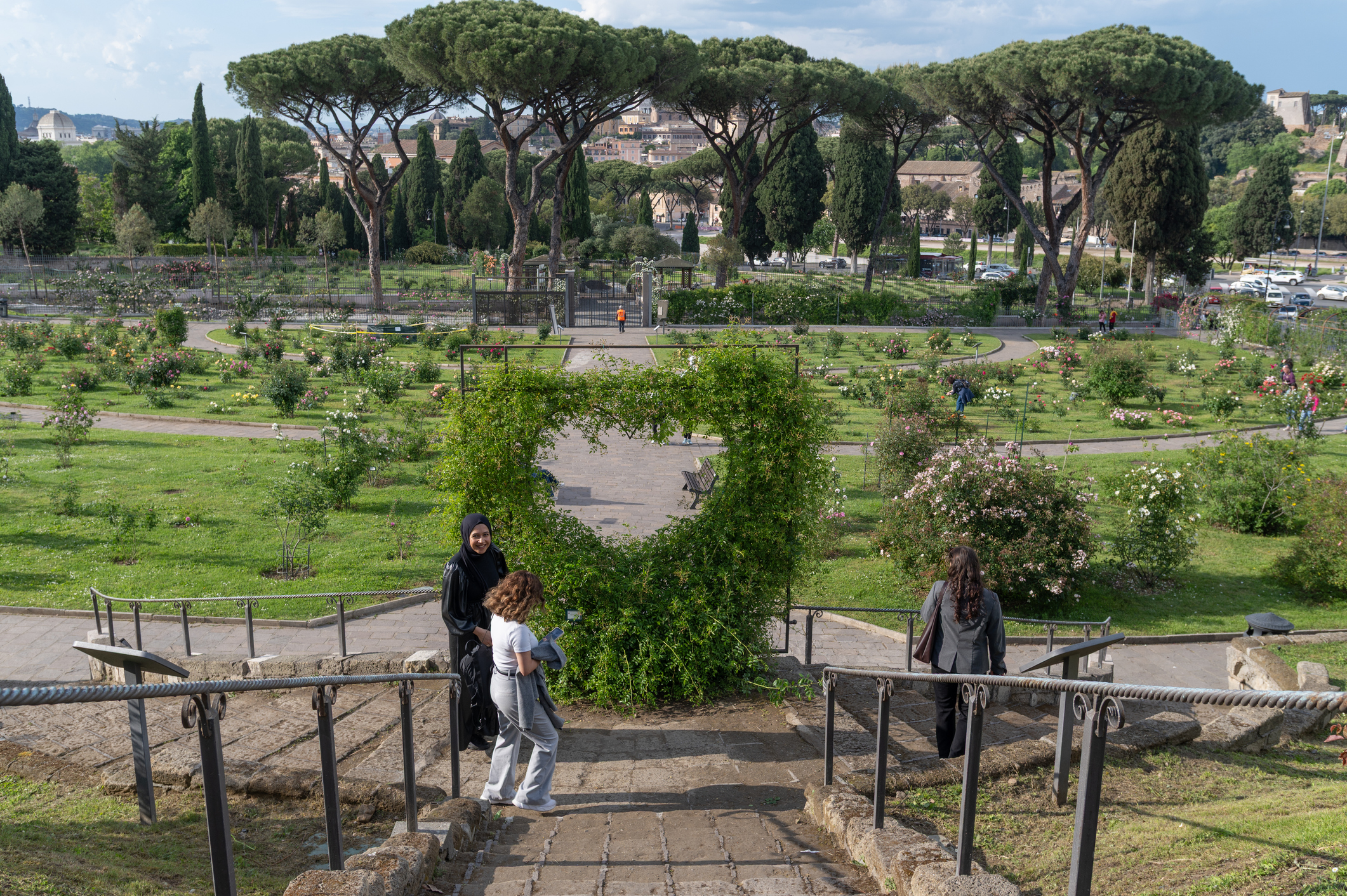 The Rose Garden of Rome, a garden located on the slopes of the Aventine, near the Circus Maximus, Rome, Italy