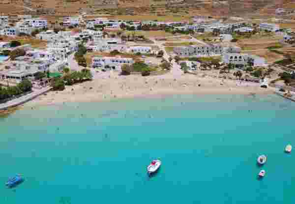 Aerial,Drone,Photo,From,Famous,Port,Of,Koufonisi,Island,With