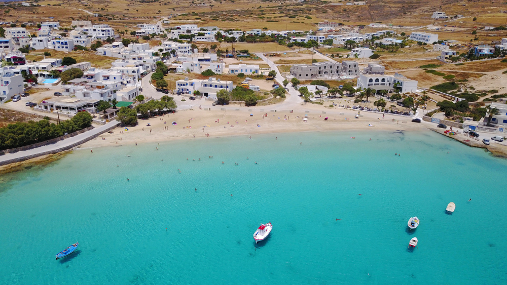 Aerial,Drone,Photo,From,Famous,Port,Of,Koufonisi,Island,With