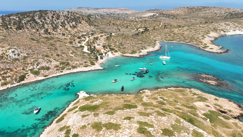 Aerial,Drone,Photo,Of,Paradise,Blue,Lagoon,And,Sandy,Beaches