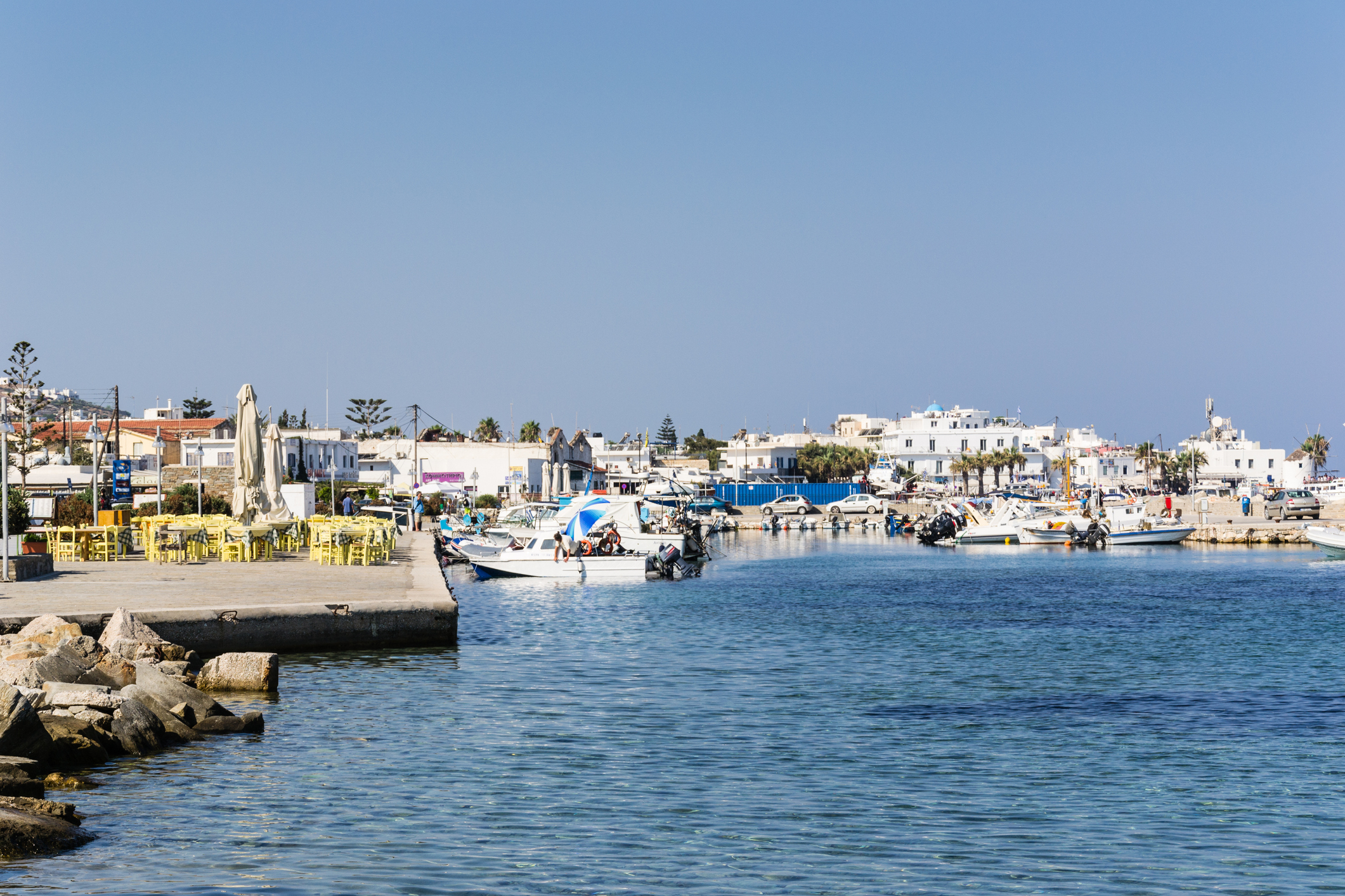 Harbor of Parikia in Paros Island - Greece