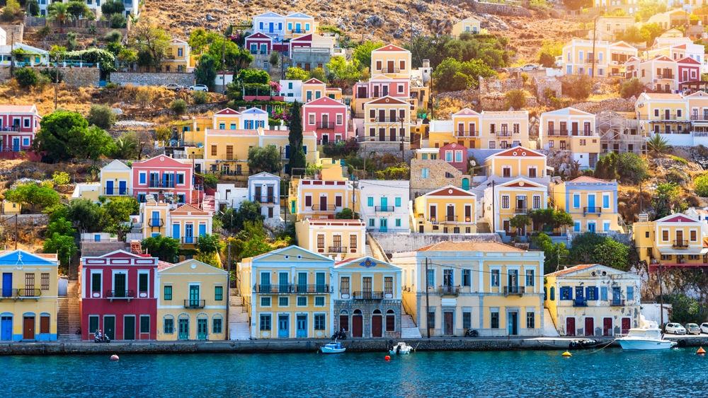 symi greece harbor View,Of,The,Beautiful,Greek,Island,Of,Symi,(simi),With